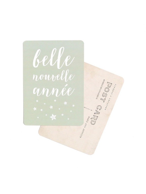 Carte postale - Belle Nouvelle Année - Smoke green