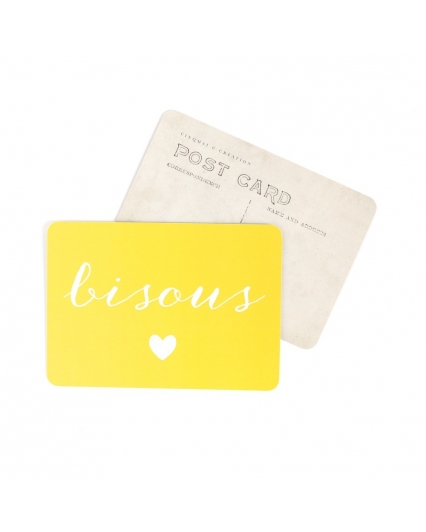 Carte postale - Bisous - Citron